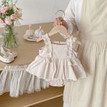 【66-90】キャミロンパース フリル 可愛い ベビー服 - 画像 (5)