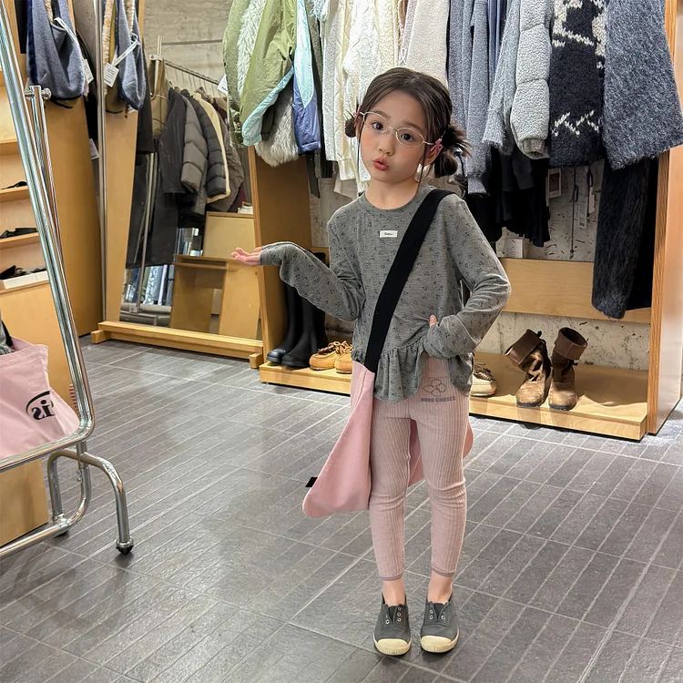 【80-130】レギンス フラワリブ シンプル 履きやすい 女の子 ボトムス - 画像 (12)
