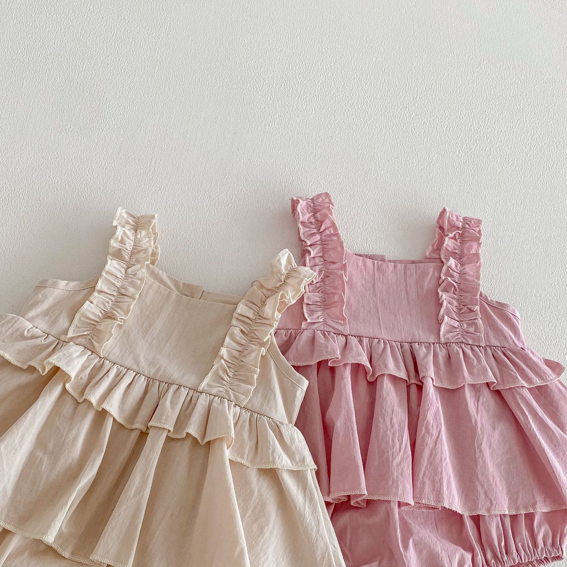 【66-90】ロンパース フリル キャミ おしゃれ ベビー服 - 画像 (8)