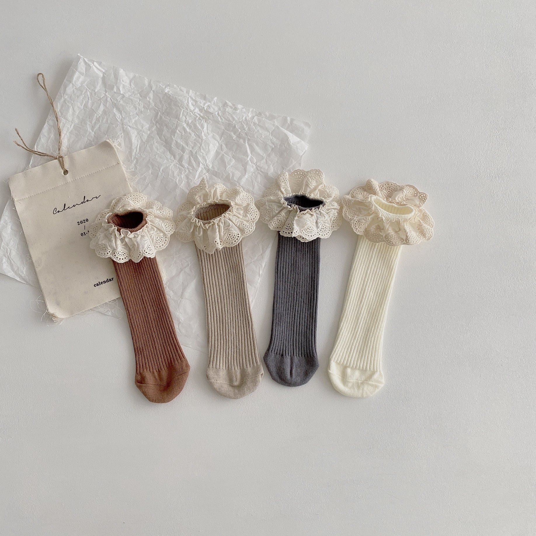 【GOODS】ソックス 4点セット ナチュラル フリル 無地 靴下 - 画像 (15)