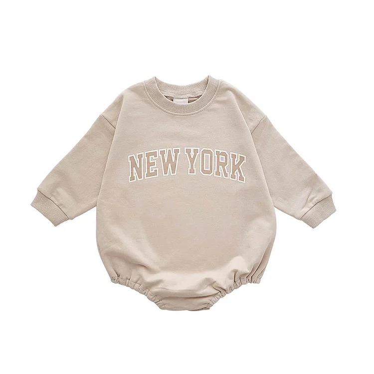 【59-90】ロンパース 英字プリント シンプル 定番 ベビー服 - 画像 (8)