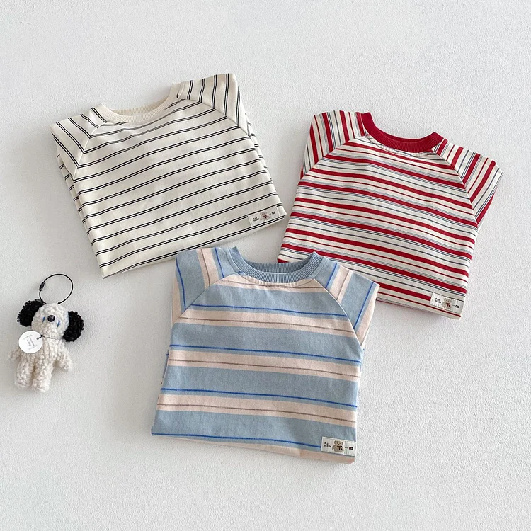 【66-90】ロンパース オールインワン ボーダー ベビー服 - 画像 (9)