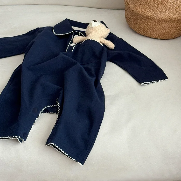 【66-90】オールインワン 韓国風 丸襟 肌に優しい ベビー服 - 画像 (7)