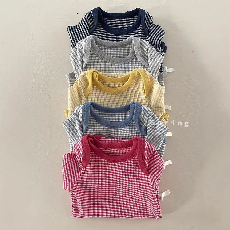 【73-90】ロンパース ボーダー 可愛い おしゃれ 肌に優しい ベビー服 - 画像 (5)