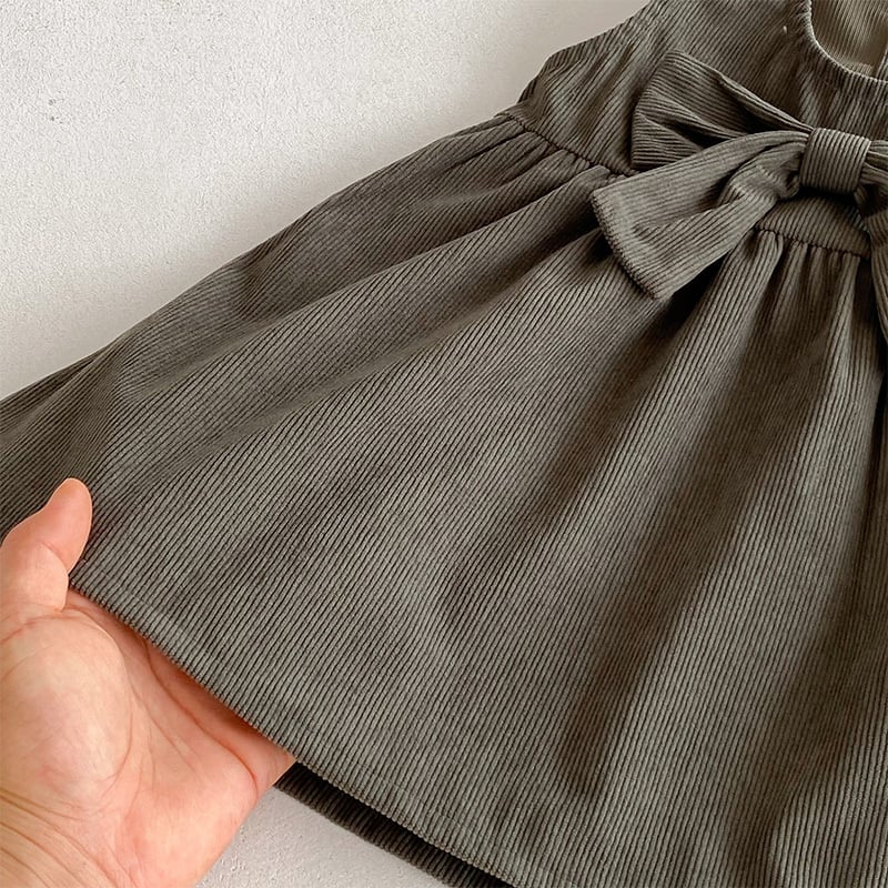 【80-130】サロペットワンピースorブラウス リボン付き シンプル - 画像 (16)