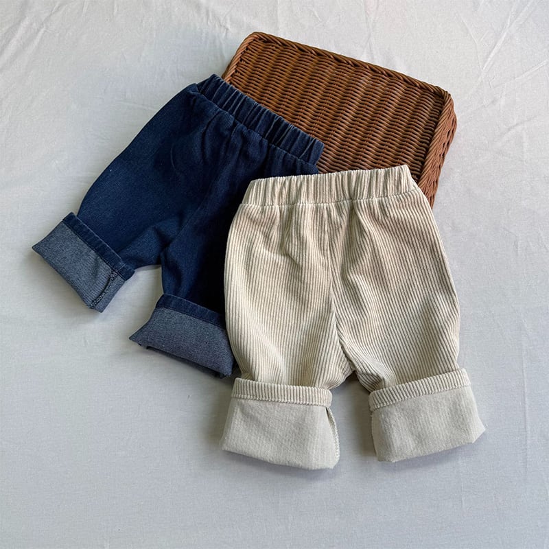 【73-100】パンツ ベーシック コーデュロイ カジュアル 履きやすい ボトムス - 画像 (4)