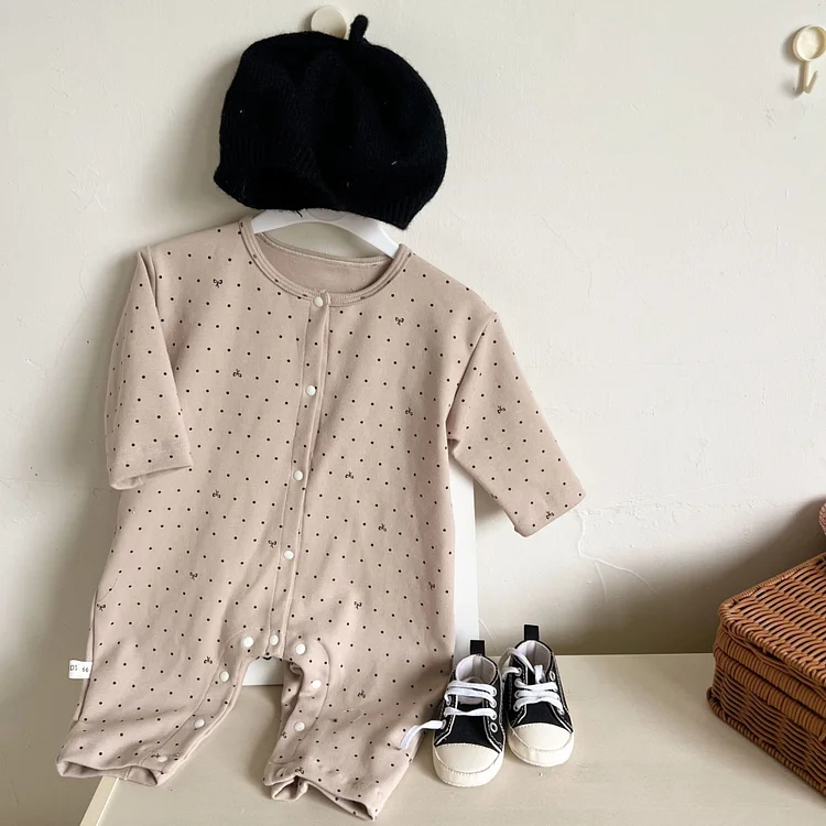 【66-90】オールインワン 犬ORリボンORウサギ柄 肌触り良い ベビー服 - 画像 (7)