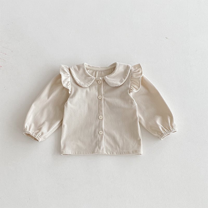 【80-130】サロペットワンピースorブラウス リボン付き シンプル - 画像 (8)