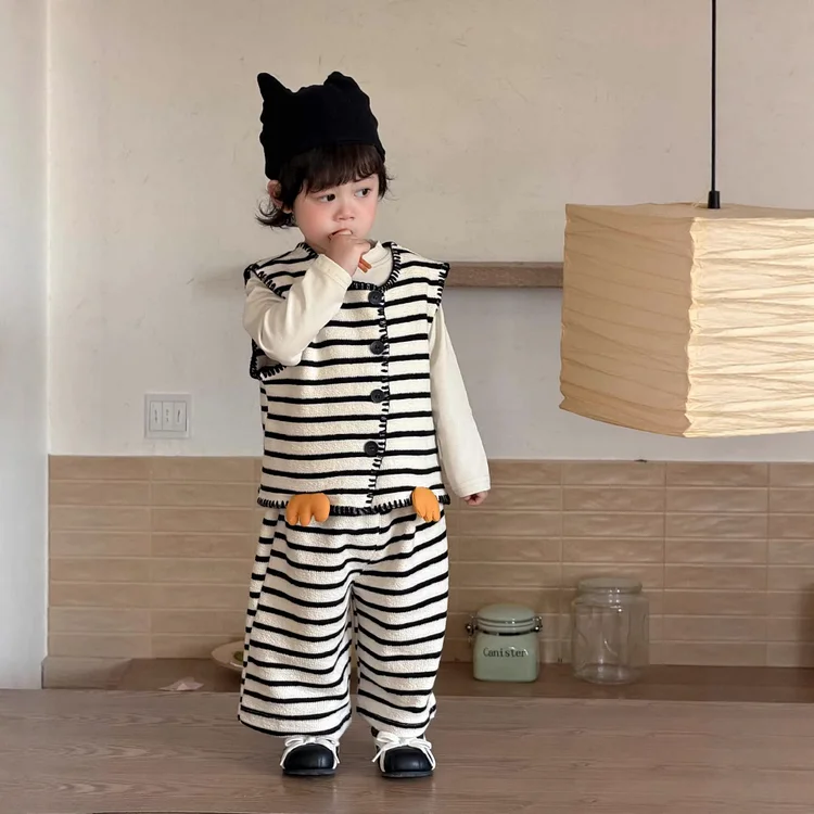 【73-110】セットアップ or インナー ペーギンデザイン 可愛い ベビー服 - 画像 (3)