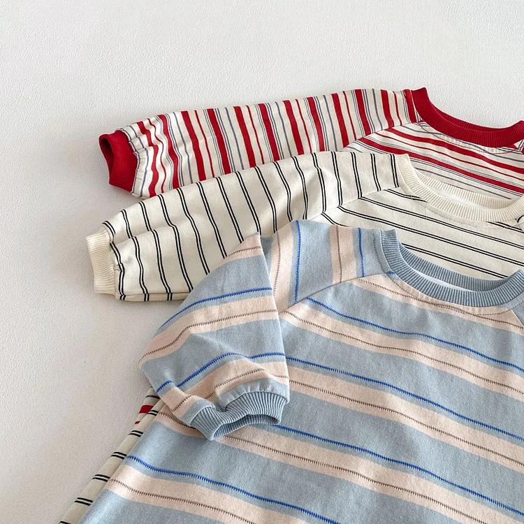 【66-90】ロンパース オールインワン ボーダー ベビー服 - 画像 (13)