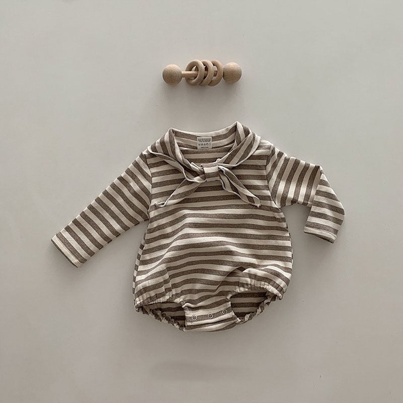 【66-90】ロンパース セーラーカラー 肌に優しい ベビー服 - 画像 (3)