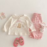【73-120】トップスorボトムス 可愛い クマハート 女の子 - 画像 (11)