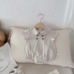 【66-90】ロンパース ストライプ 無地 シンプル ベビー服 - 画像 (7)