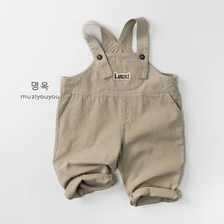 【80-130】サロペット レトロ 英字 カジュアル 履きやすい ボトムス - 画像 (7)