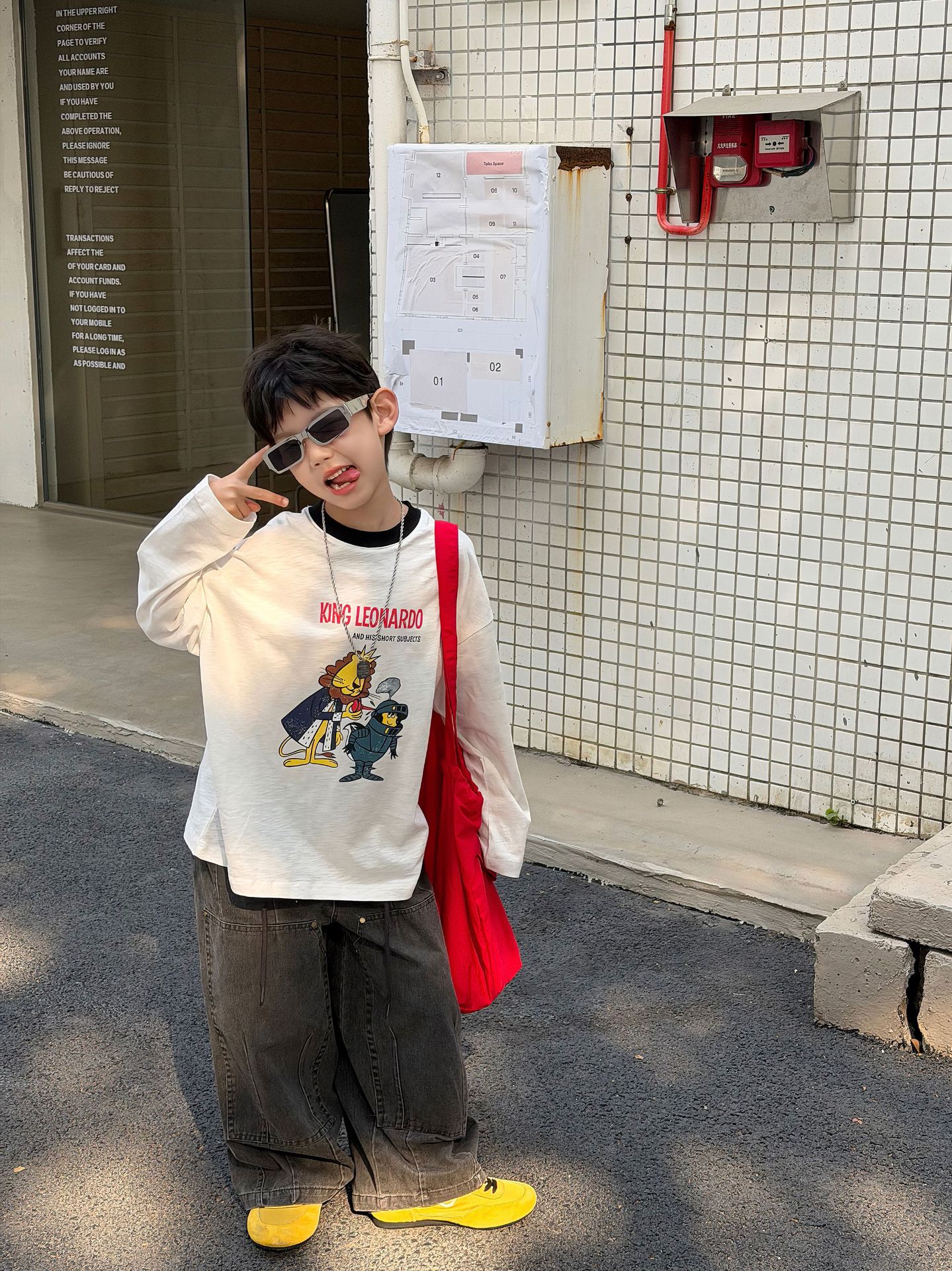 O1CN010JM5jF2BeJPv1BsCq_2207518548363-0-cib.jpg 【90-160】長袖 Tシャツ 男の子 合わせやすい トレンド感 ラフ トップス - 画像 (1)