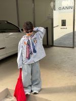 【90-160】シャツ 男の子 フード付き すっきり 合わせやすい 快適 トップス - 画像 (4)
