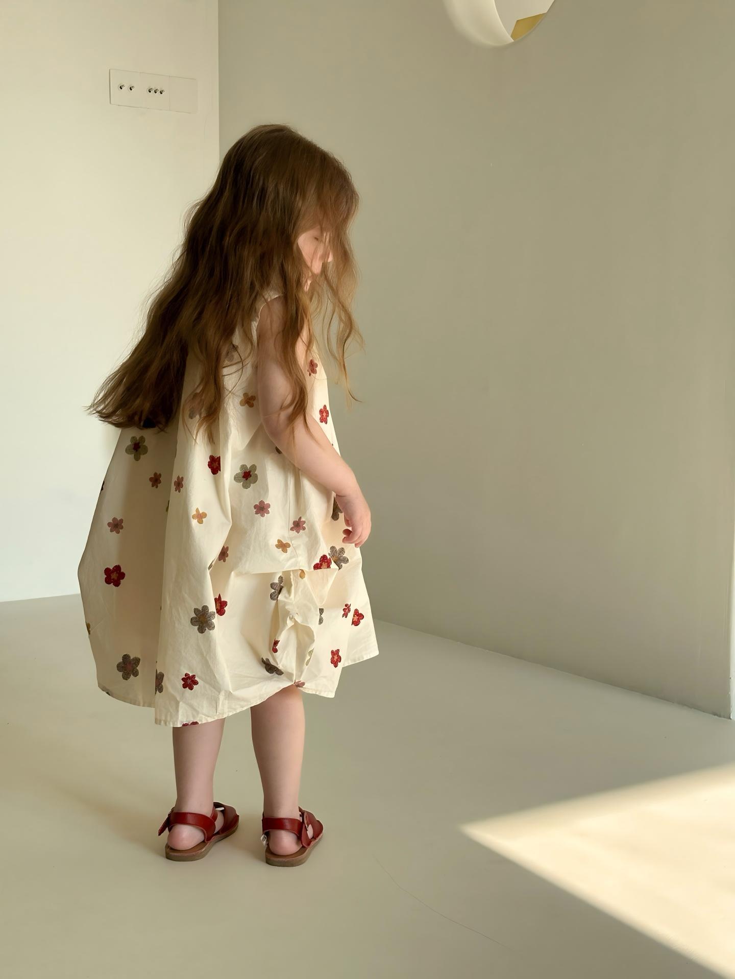【90-140】ワンピース 女の子 花柄 ノースリーブ お出かけに - 画像 (5)