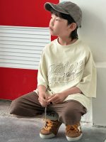 【90-160】半袖Tシャツ 男の子 アップリケ カジュアル - 画像 (5)