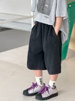 【90-160】ショートパンツ 男の子 無地 ウォッシュド - 画像 (5)