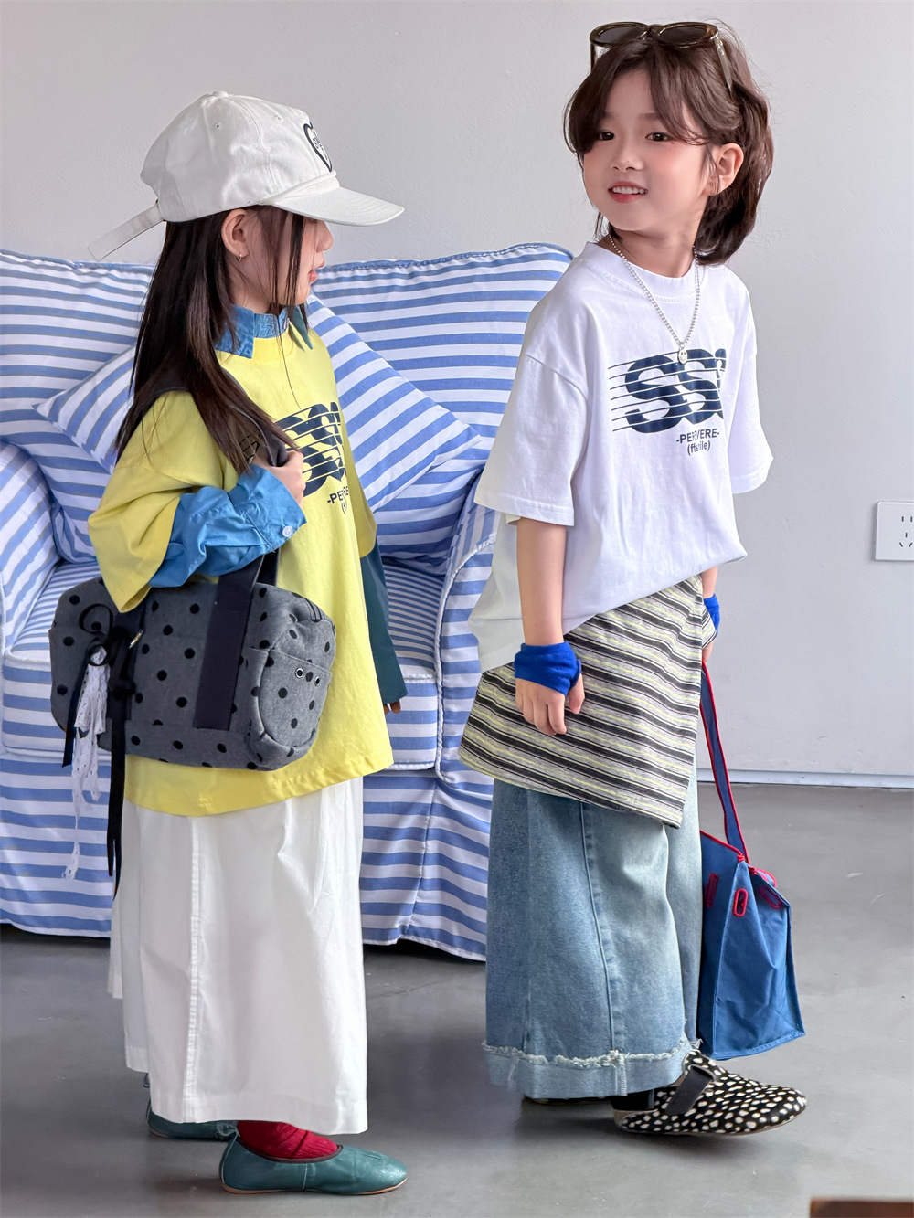 【90-150】Tシャツ アルファベット ルーズ 着心地良い 半袖 トップス - 画像 (5)