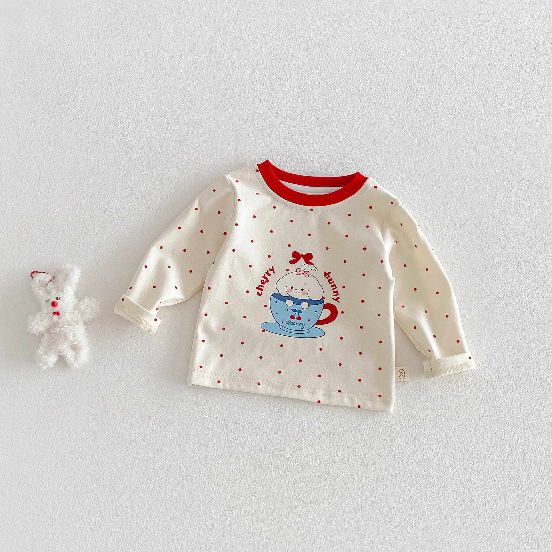 【73-120】長袖Tシャツ 女の子 カートゥーン 快適な着心地 - 画像 (6)
