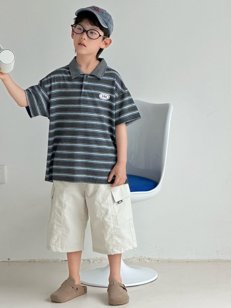 【90-160cm】半袖Ｔシャツ 男の子 ボーダー柄 お出かけに