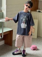 【90-160】半袖 Tシャツ 男の子 犬柄 ダメージ加工 ストリート - 画像 (3)