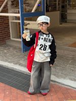 【90-160】長袖 Tシャツ 男の子 合わせやすい カジュアル ストレート トップス - 画像 (6)