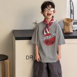 【90-160】半袖 Tシャツ 男の子 ストリート風 ポップデザイン
