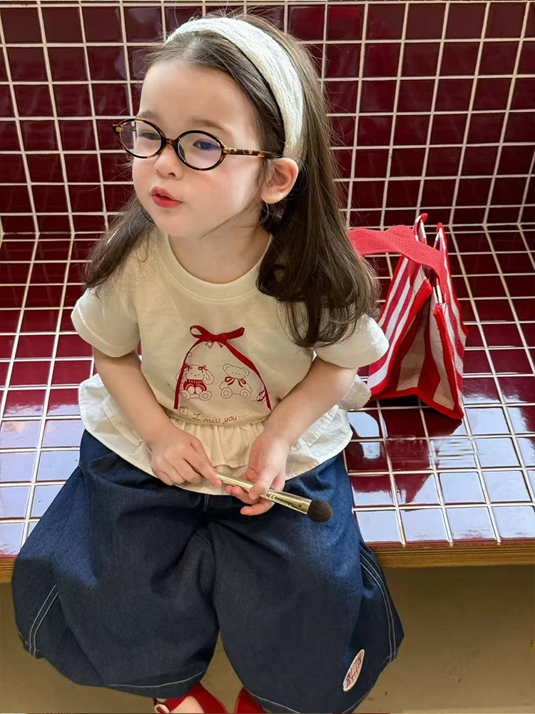 【80-130cm】半袖 Tシャツorパンツ 女の子 トレンド感 着せやすい すっきり 着せやすい