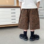 【90-150】ショートパンツ 男の子 レオパード柄 タグ付き ゆったり カジュアル ボトムス - 画像 (7)