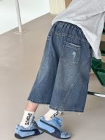 【90-160】ショートパンツ 男の子 ダメージ ジーンズ - 画像 (4)