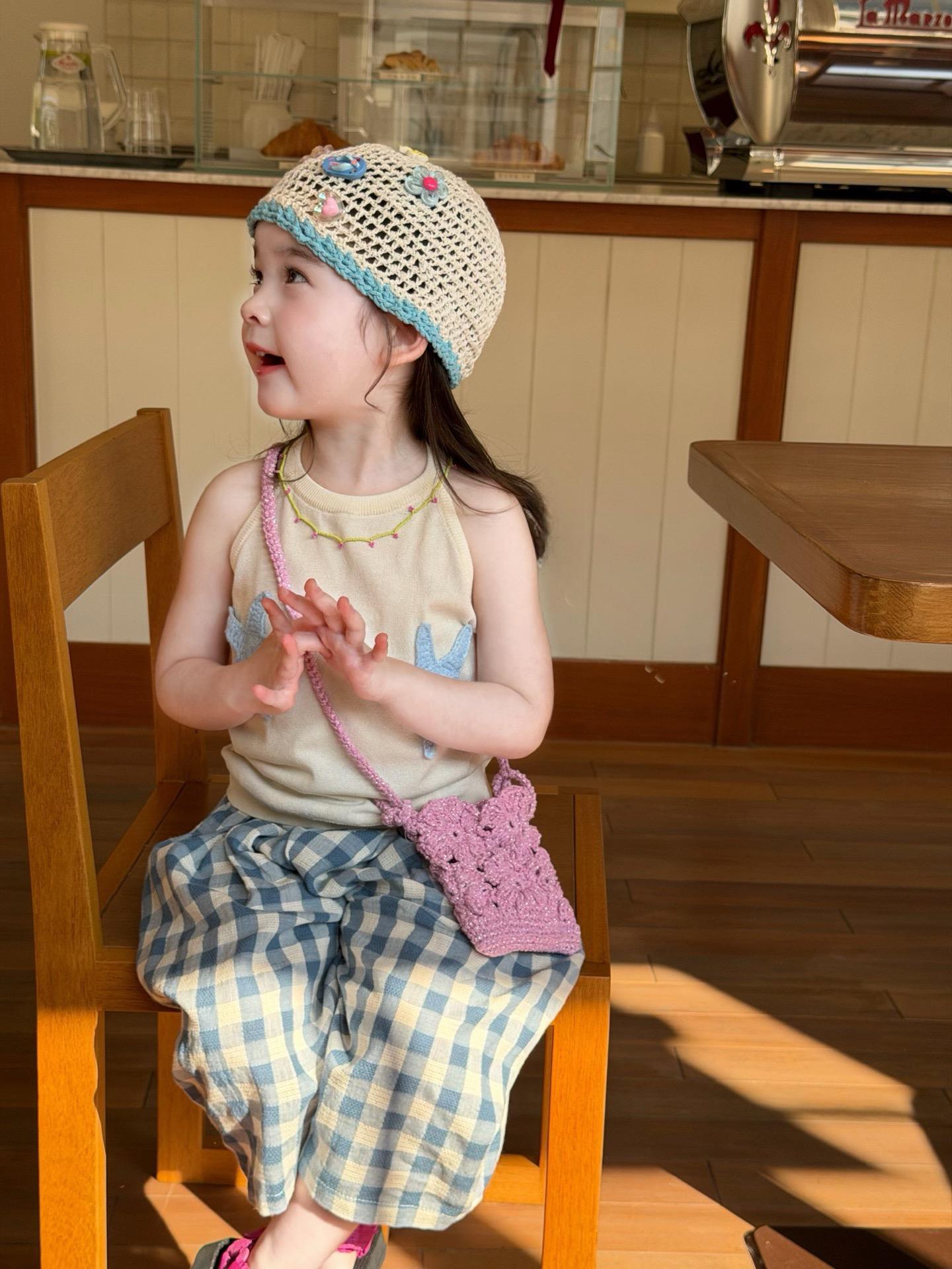【90-140】ベスト or パンツ 女の子 きれいめ チェック柄 - 画像 (3)