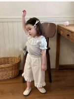【80-130】半袖 Tシャツorパンツ 女の子 韓国風 合わせやすい こなれ感 着せやすい - 画像 (3)