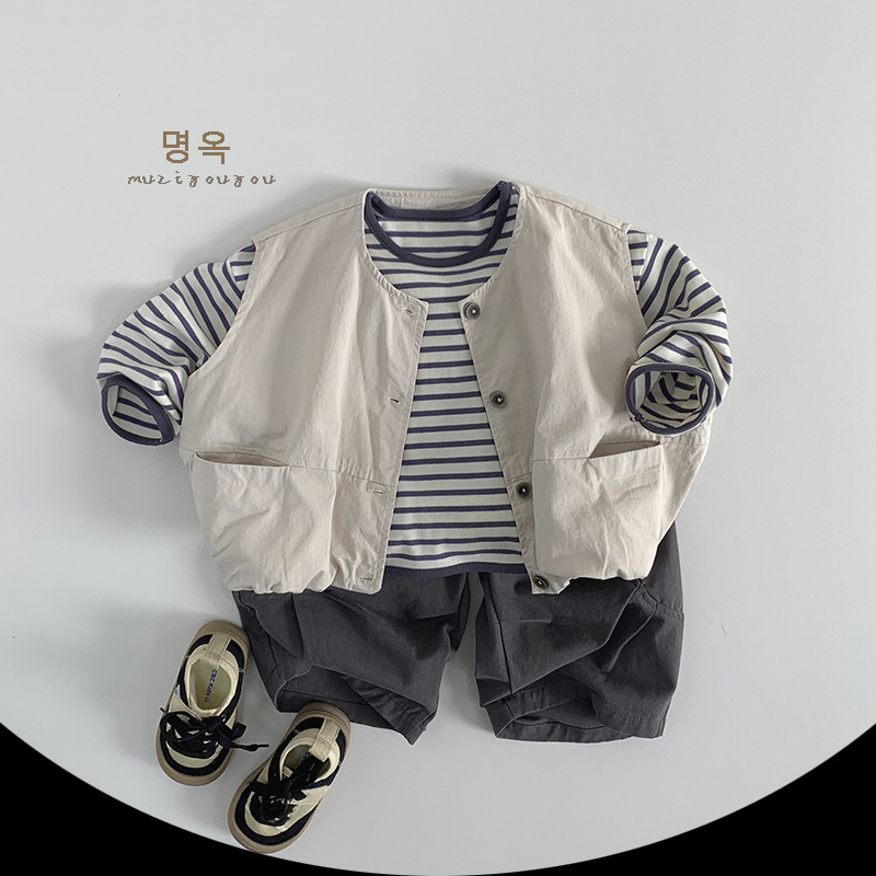 【80-130】長袖Tシャツ キッズ ボーダー柄 やわらか素材 - 画像 (3)