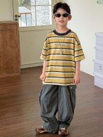 【90-160】半袖 トップスTシャツ 男の子 ボーダー柄 クール