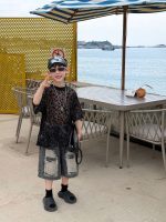 【90-160】半袖 Tシャツ 男の子 ヒョウ柄 トレンド感 合わせやすい トップス - 画像 (3)