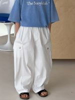 【90-160】パンツ 男の子 ボタンフライ カーゴパンツ ゆったり - 画像 (6)
