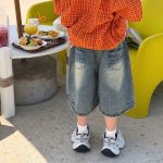 【90-160】ショートパンツ 男の子 デニム素材 履きやすい おしゃれ ボトムス - 画像 (3)