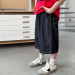 【90-150】デニムショートパンツ 男の子 バックポケット ゆったり カジュアル 子供服 - 画像 (4)