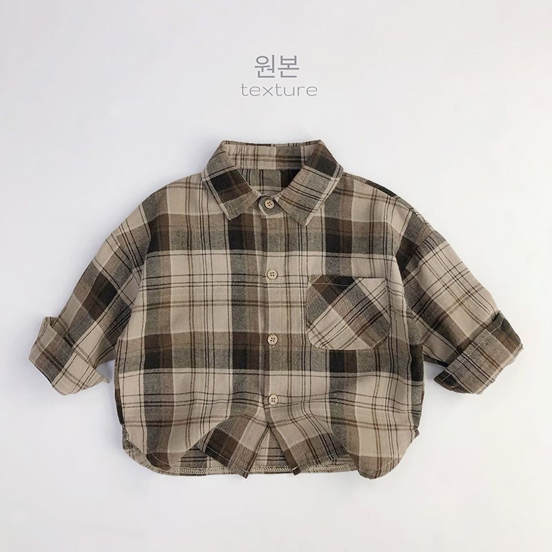 【90-140】シャツ チェック柄 定番 やわらか ナチュラル - 画像 (7)