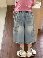 【90-160】デニムパンツ 男の子 カジュアル 合わせやすい ハーフパンツ - 画像 (5)
