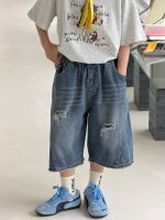 【90-160】ショートパンツ 男の子 ダメージ ジーンズ - 画像 (3)