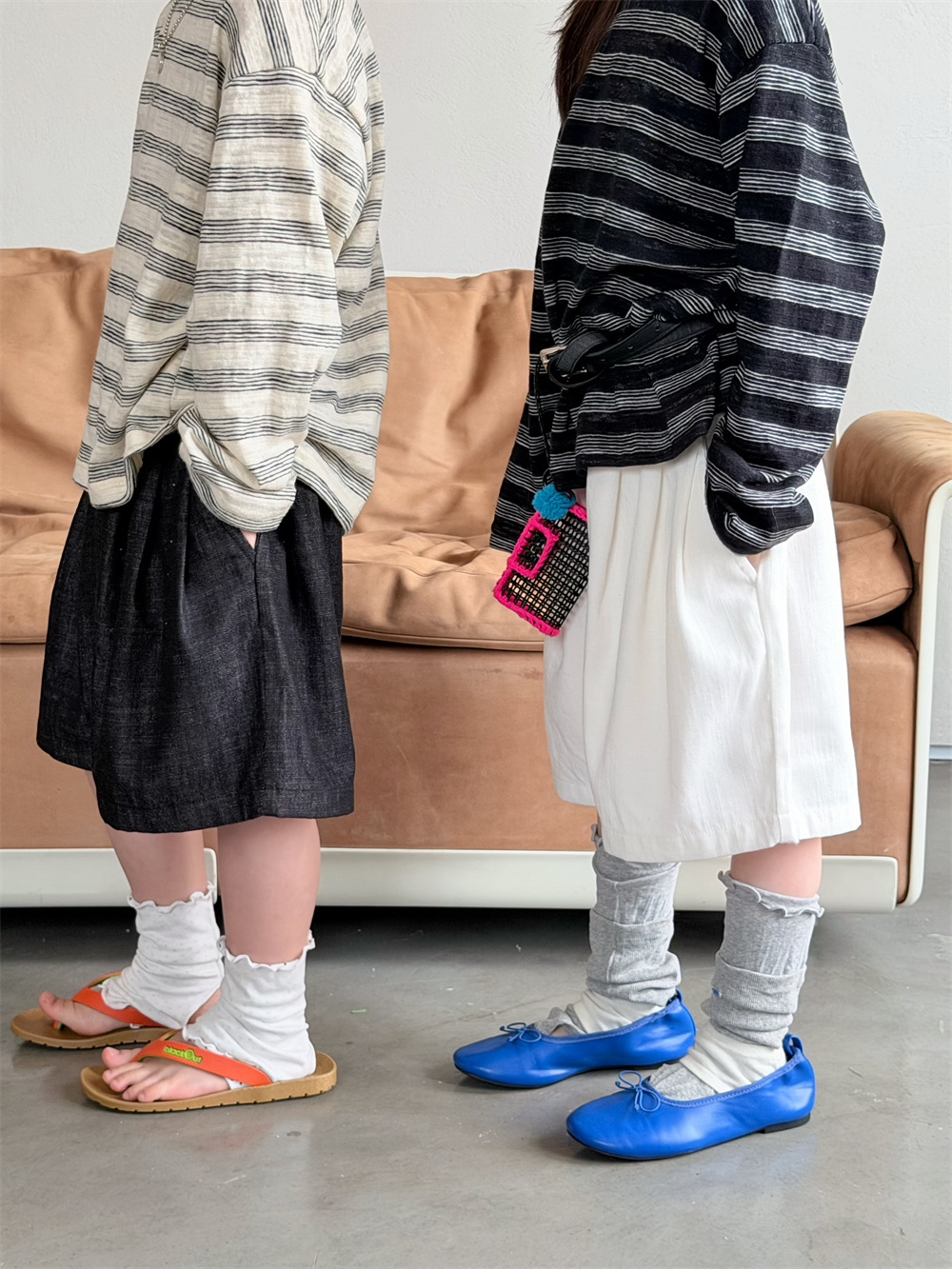 【90-150】デニムハーフパンツ 男女兼用 五分丈 ゆったり カジュアル 韓国風 子供服 - 画像 (11)