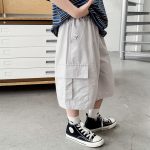 【90-150】カーゴショートパンツ 男の子 ウォッシュ加工 ポケット付き カジュアル 子供服 - 画像 (2)