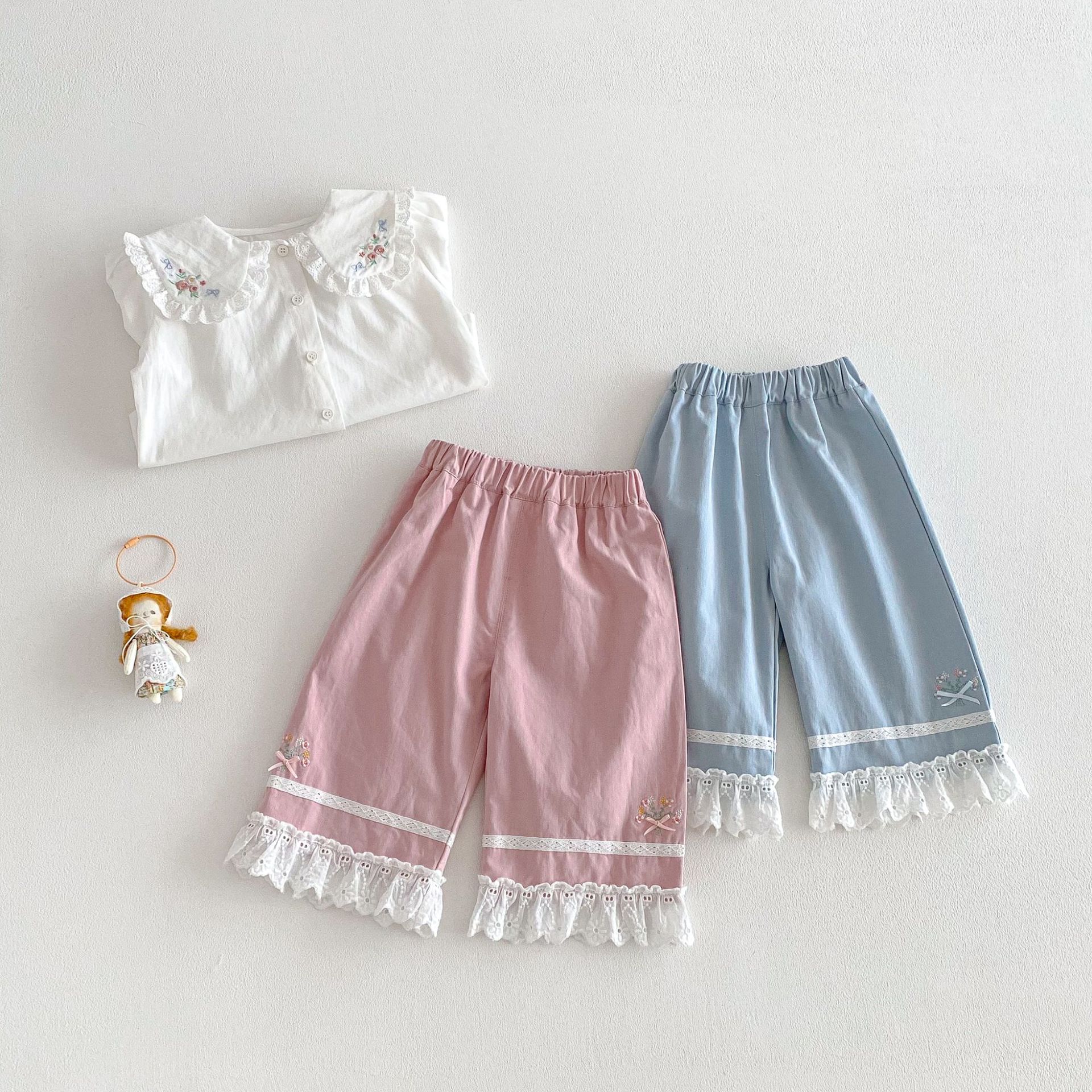 【73-120cm】シャツ＆パンツ 女の子 おしゃれ ガーリー