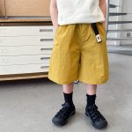 【90-150】カーゴショートパンツ 男の子 ベアタグ ウエストベルト付き 無地 カジュアル 子供服 おしゃれ - 画像 (4)