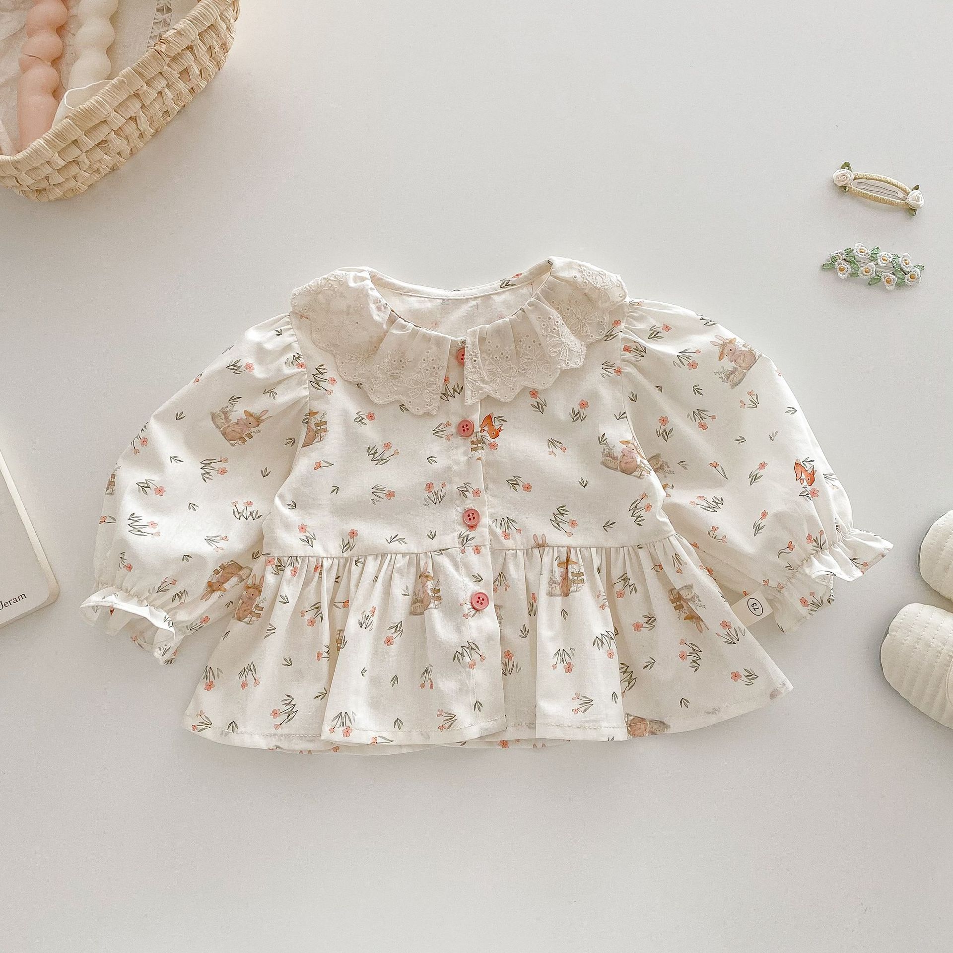 【73-120】トップス&ワンピース&パンツ 花柄 肌触り良い - 画像 (10)