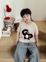 【90-150】半袖Tシャツ 男の子 アニマルデザイン クルーネック ニット風 カジュアル トップス - 画像 (5)