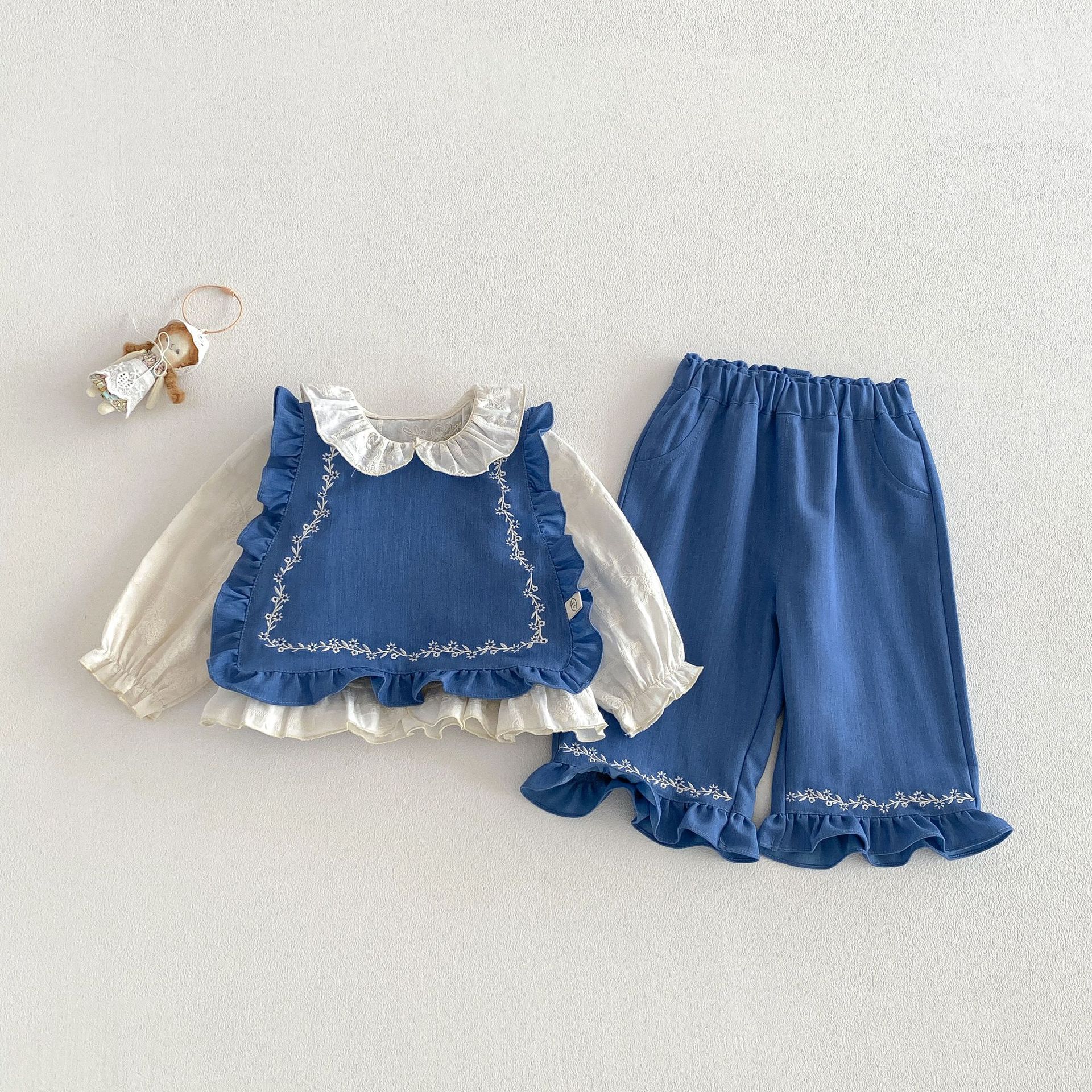 【73-120】シャツ&ベスト&パンツ 女の子 きれいめ キュート - 画像 (4)